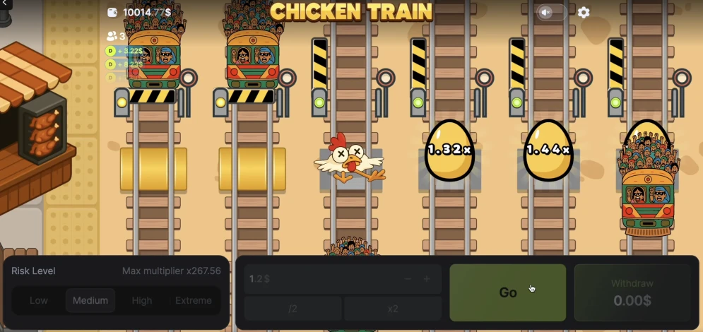 Chicken vs Train gameplay